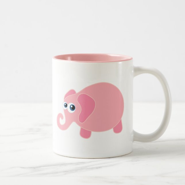 Baby Elephant Two-Tone Coffee Mug (Right)