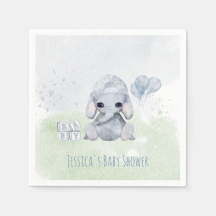Baby Elephant Watercolor Animals Napkin