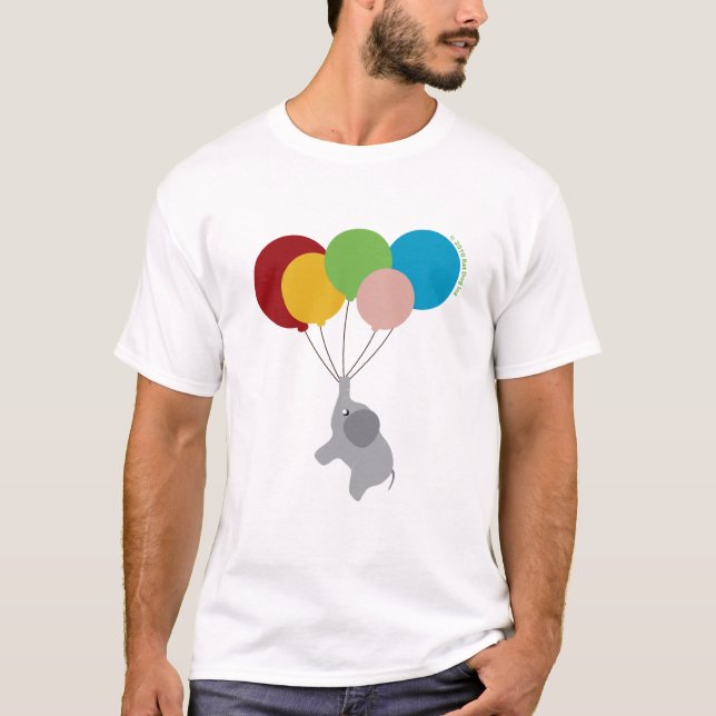 Baby Elephant with Balloons Shirt (Front)