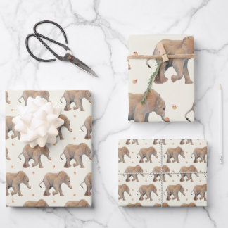 Baby Elephant with cupcakes Tissue Gift Wrap