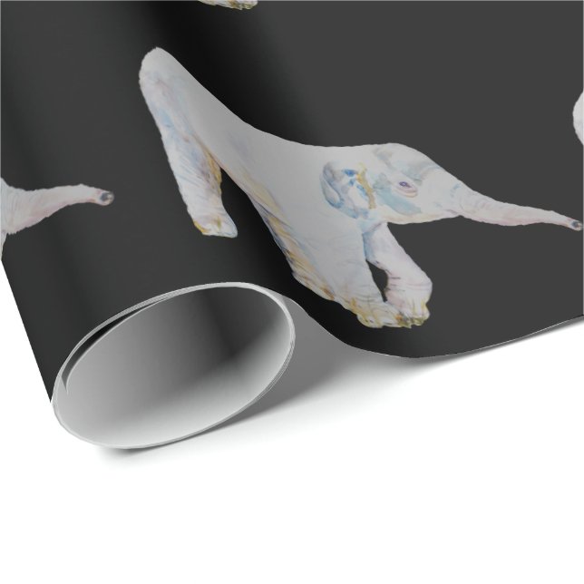 Baby Elephant Wrapping Paper (Roll Corner)