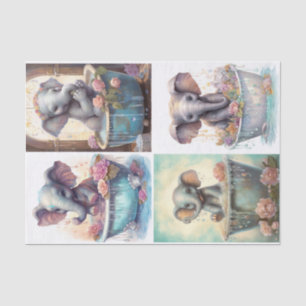 Baby Elephant's Bath Time  Tissue Paper