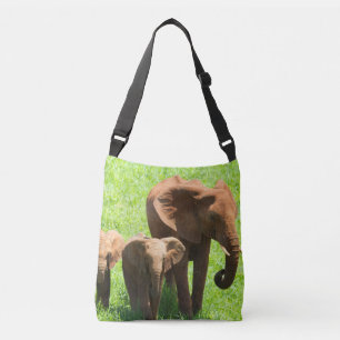 Baby elephants, Serengeti national park Crossbody Bag