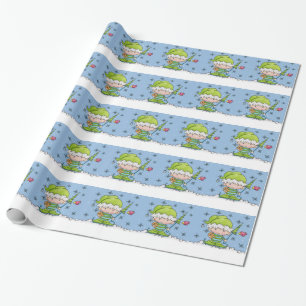 Baby Elf –Personalised !st  Christmas Wrapping Paper