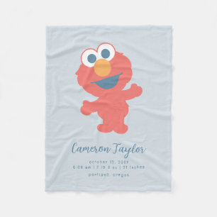 Baby Elmo Baby Birth Stats Fleece Blanket