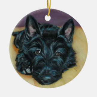 'Baby Em' - Scottie puppy Ceramic Tree Decoration