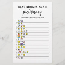 Baby Emoji Minimalist Baby Shower Game