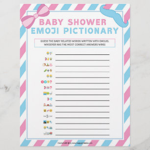 Baby Emoji Pictionary [Gender Surprise] Custom Letterhead