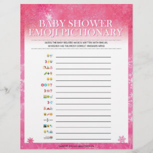 Baby Emoji Pictionary [Snowy Pink] Custom Letterhead