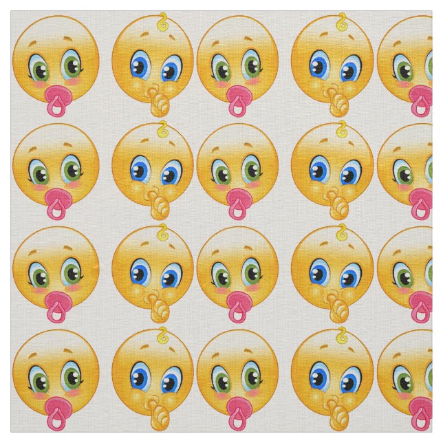 baby emojis fabric (Swatch)