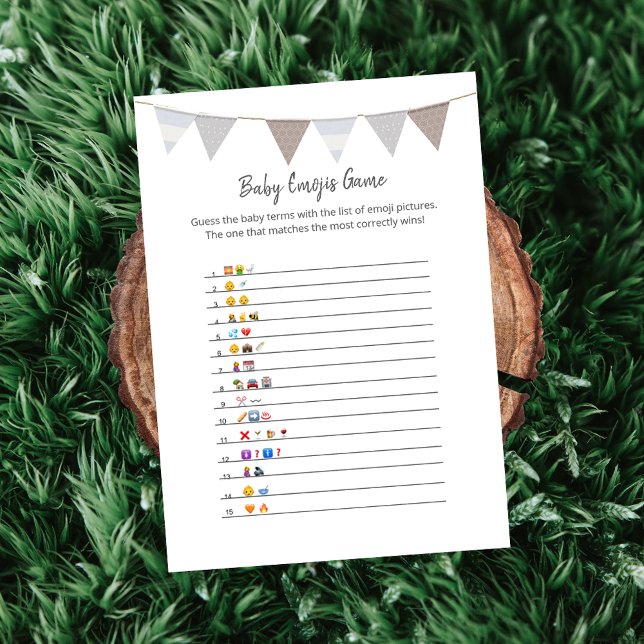 Baby Emojis Modern Baby Elephant Card (Creator Uploaded)