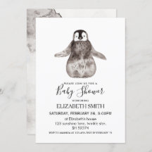 Baby Emperor Penguin Winter Baby Shower