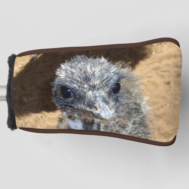 Baby Emu Face, Golf Head Cover (Front)
