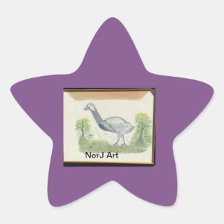 Baby emu on sticker by NorJ Art