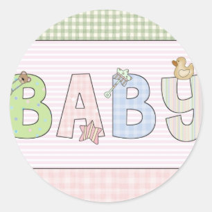 Baby- Envelope Seals: Sweet Baby Collection Classic Round Sticker