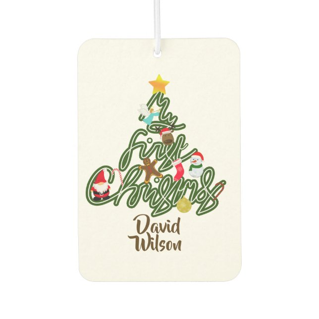 Baby Experience My First Christmas Tree  Car Air Freshener (Front)