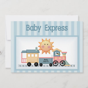 Baby Express Boy Baby Shower Invitation