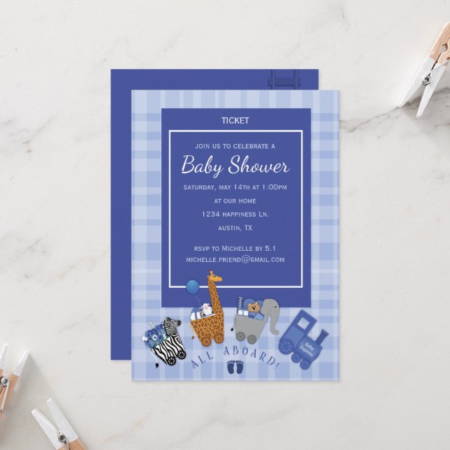 Baby Express Invitation (Front/Back In Situ)