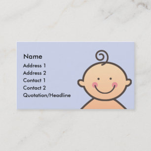 Baby Face Blue Business Cards