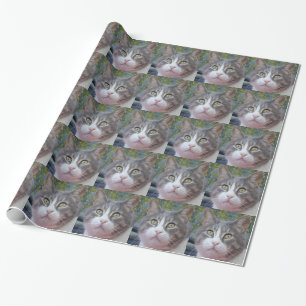 Baby Face Cat Wrapping Paper