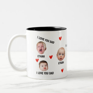 Baby Face Mug, Personalised Face Mug, Your Dogs  Two-Tone Coffee Mug