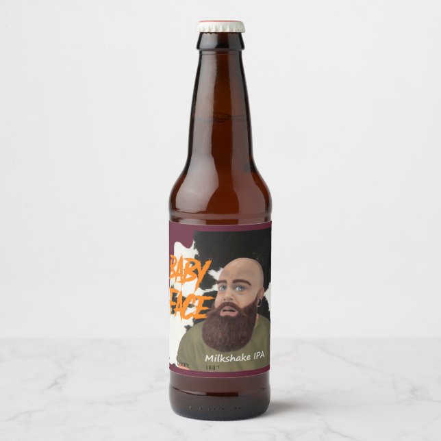 Baby Face (Name & Style) Beer Bottle Label (Front)
