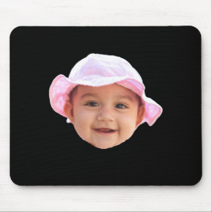 Baby Face Photo Text New Uncle Mouse Mat