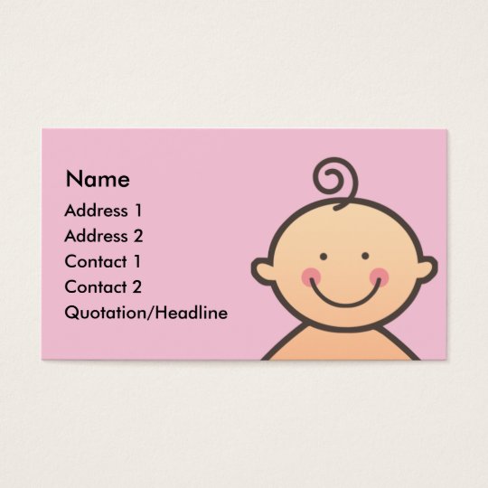 Baby Face Pink Business Cards