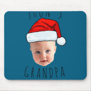 Baby Face Santa Hat Christmas Photo _1  Mouse Mat