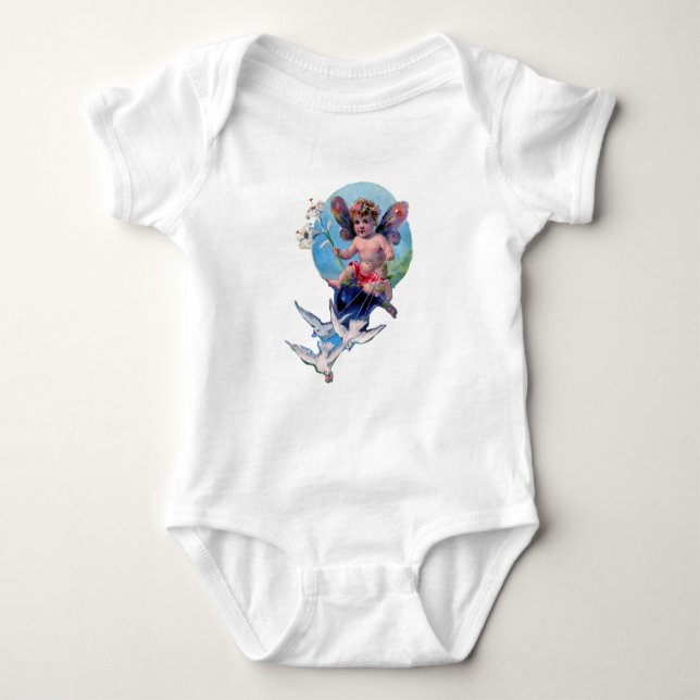 BABY FAIRY WITH DOVES BODYSUIT (Front)