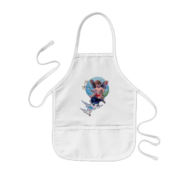 BABY FAIRY WITH DOVES KIDS APRON (Front)