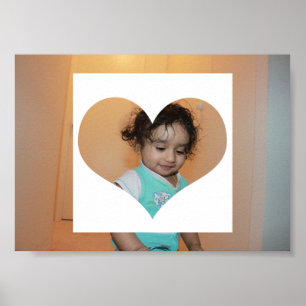 Baby Family Photo Picture Heart Son Daughter Cute Poster