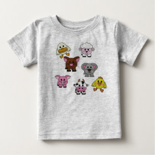 Baby Farm Animals Baby Tee