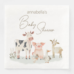 Baby Farm Animals Cute Country Theme Napkin