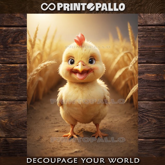 Baby Farm Animals: little chick  Tissue Paper (Creator Uploaded)