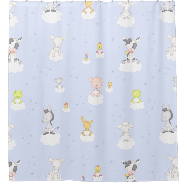 Baby Farm Animals Shower Curtain (Front)