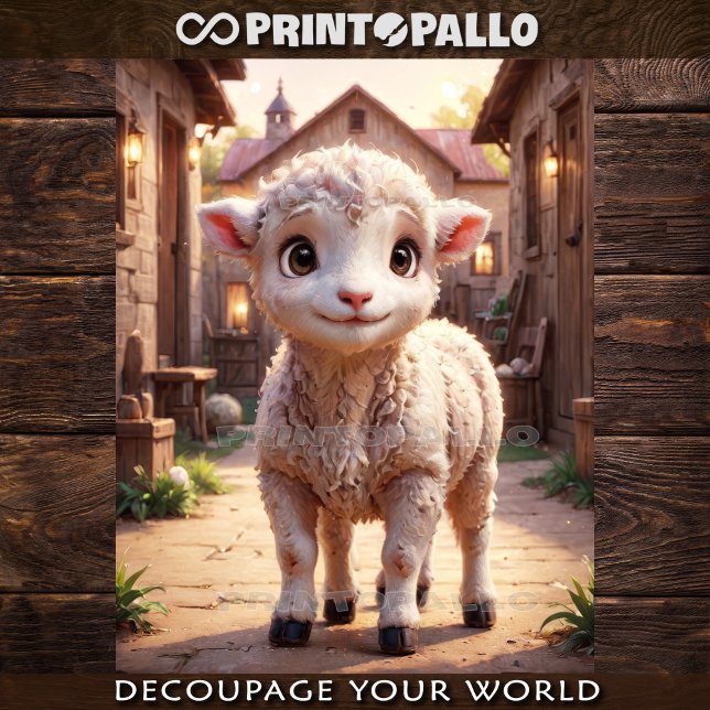 Baby Farm Animals: the sheep lamb Tissue Paper (Creator Uploaded)