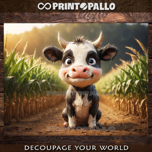 Baby Farm Animals: young cow Tissue Paper