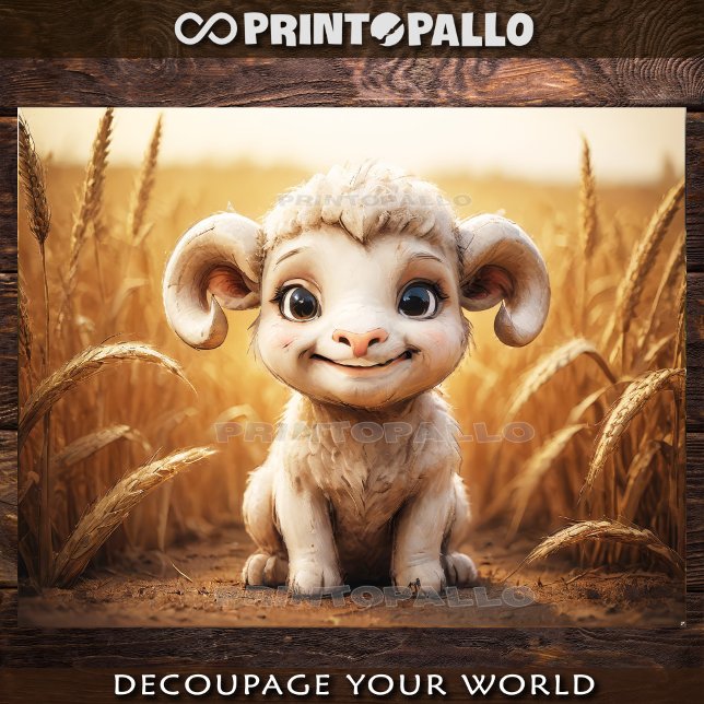 Baby Farm Animals: young ram Tissue Paper (Creator Uploaded)