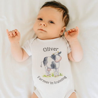 Baby Farmer cow Babygrow Bodysuit