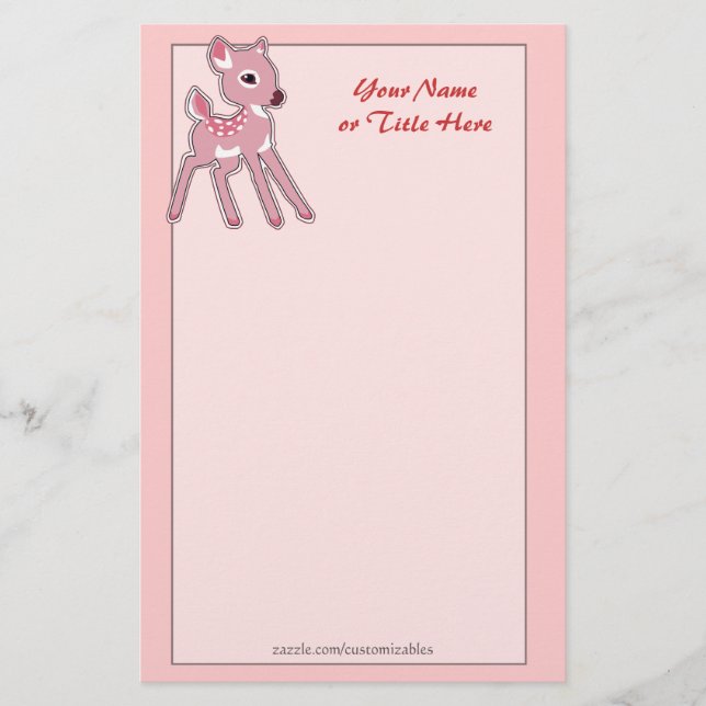 Baby Fawn Stationery (Front)
