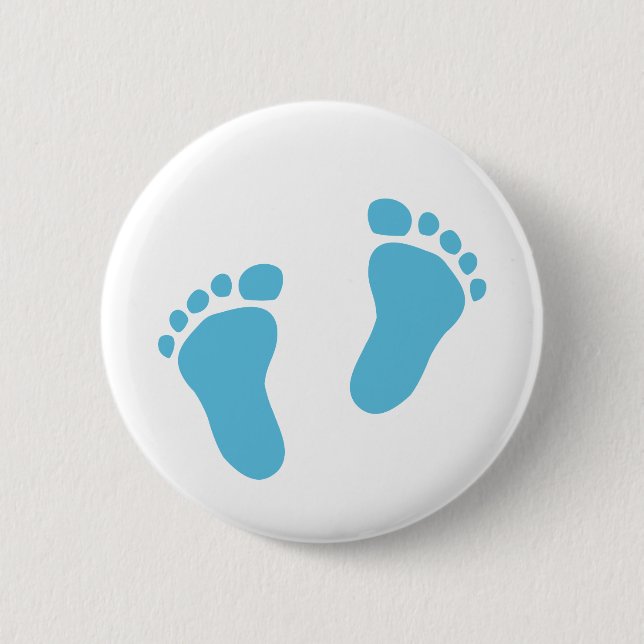 Baby feet 6 cm round badge (Front)