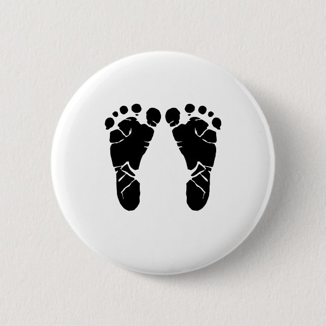 Baby Feet 6 Cm Round Badge (Front)