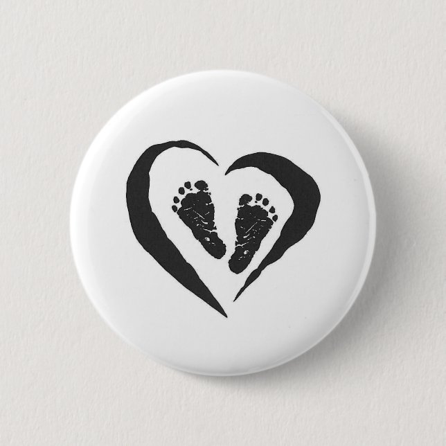 Baby Feet 6 Cm Round Badge (Front)