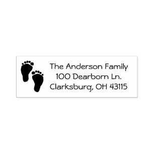 Baby Feet Address Self-inking Stamp