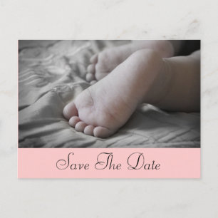 Baby Feet Announcement Postcard