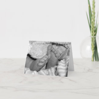 Baby Feet (B&W note cards) Card