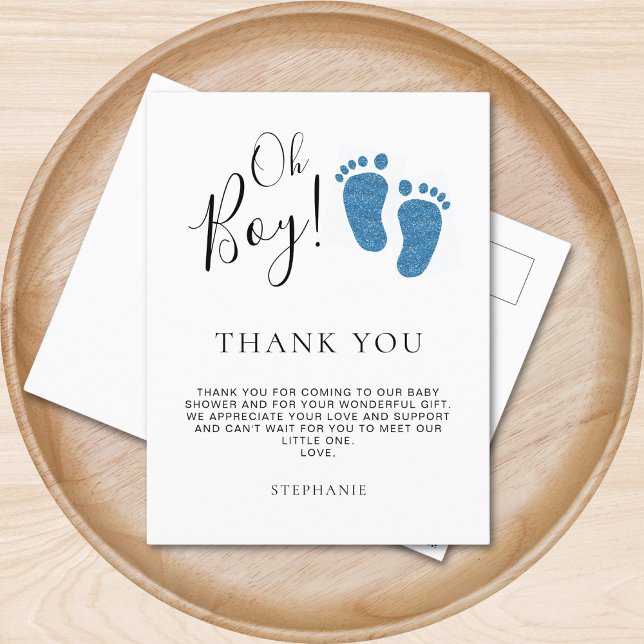 Baby Feet Baby Shower Thank You  Postcard (Creator Uploaded)