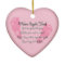 Baby Feet Birth Heart Shaped Ornament