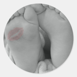 Baby Feet Classic Round Sticker